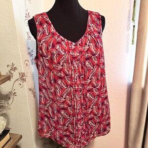 COLDWATER CREEK RED BLOUSE
